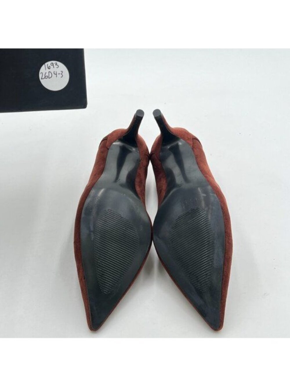 Women Pointed Toe Pumps Slip on Kitten Mid Heel Loafers Office Formal Work Dress - Picture 6 of 6